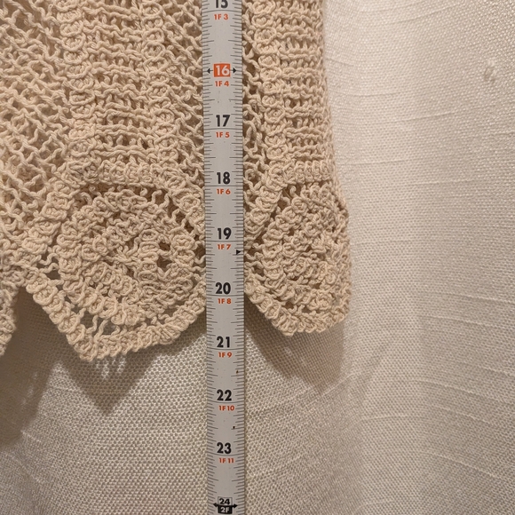 Rachel Zoe Cream Crochet Knit Top - Picture 10 of 11